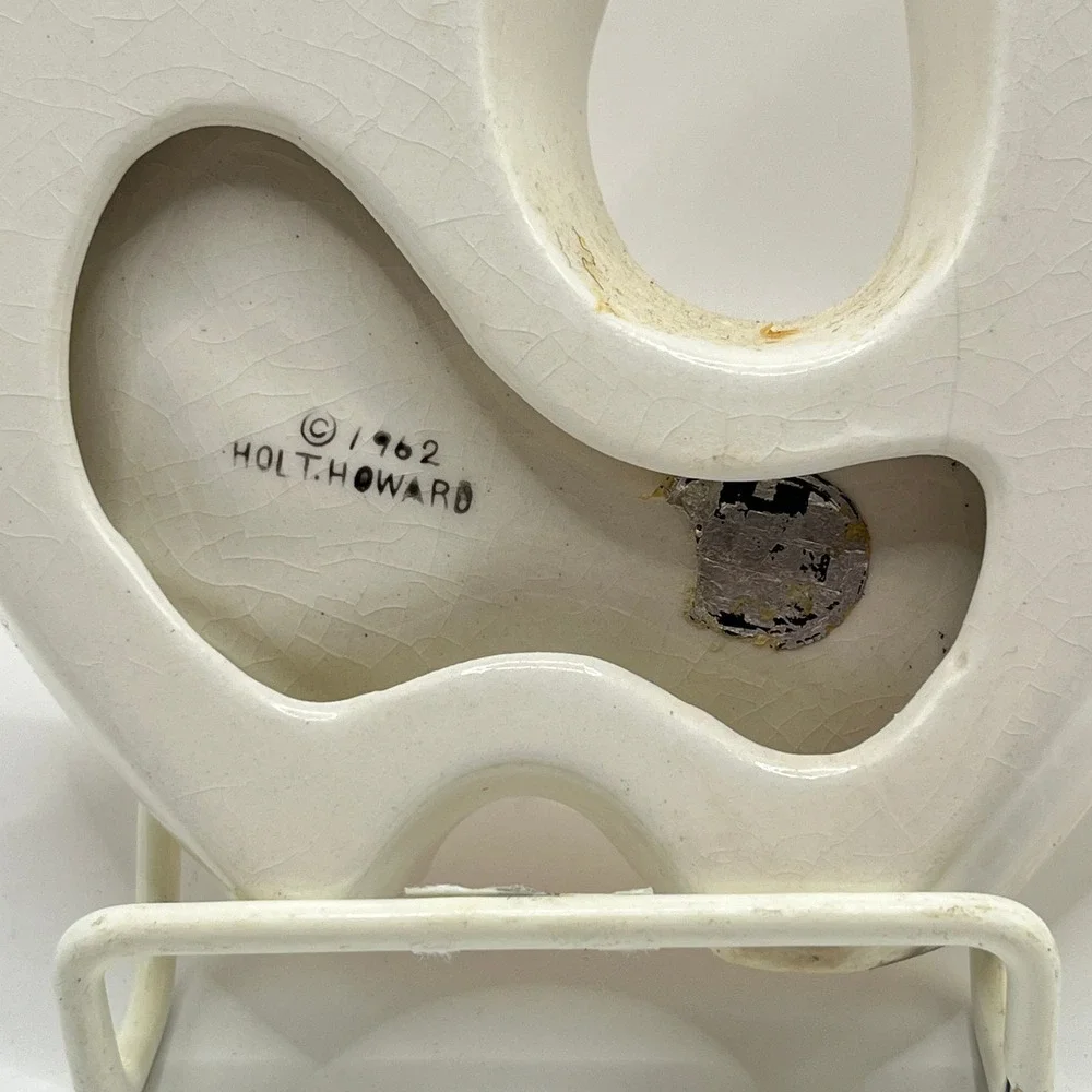 Vintage 1962 Holt Howard Rooster Spoon Rest Ceramic Mid Century Kitchen Decor